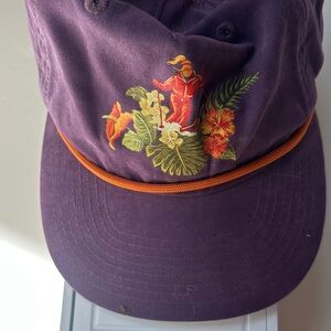 Vibrant Purple Women's Hat with Floral Design